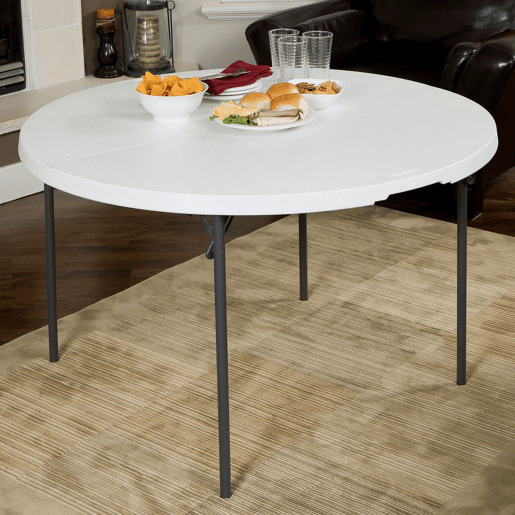 Mesa redonda plegable LIFETIME Ø122 x 74 cm