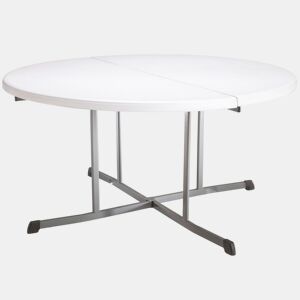 Mesa dobrável branca redonda Lifetime Ø152x75,5 cm