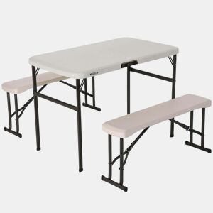 Conjunto plegable mesa y 2 bancos utrarresistente LIFETIME 106x61x74 cm UV100