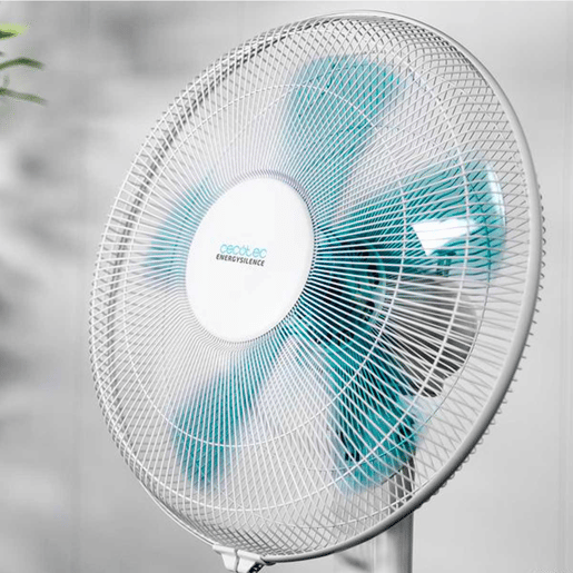 Cecotec Ventoinha de pé de 16u2019u2019 com 50 W e temporizador, 4 velocidades, oscilação, silenciosa, altura ajustável, 5 pás e máxima segurança.