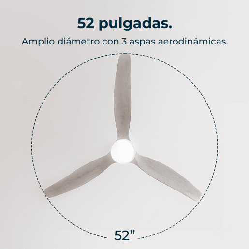 Cecotec Ventoinha de teto de 40 W e 52u2019u2019 com motor DC, luz LED e comando à distância.