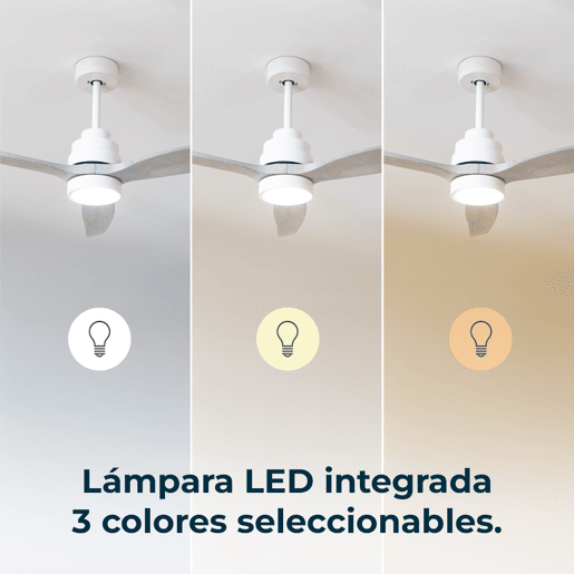 Cecotec Ventoinha de teto de 40 W e 52u2019u2019 com motor DC, luz LED e comando à distância.