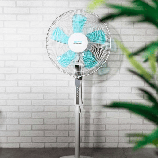 Cecotec Ventoinha de pé de 16u2019u2019 com 50 W e temporizador, 3 velocidades, 3 modos, oscilação, silenciosa, altura ajustável, 5 pás e máxima segurança.