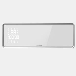Cecotec Aquecedor de parede cerâmico com 2000 W, ecrã LED, controlo Wi-Fi, controlo remoto, 3 modos, oscilação, programador semanal, proteção IP22 e máxima segurança.