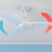 Ventilador de techo Cecotec EnergySilence Aero W aspas mando a Ventilador de techo Cecotec EnergySilence Aero W aspas mando a Blanco
