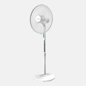 Cecotec Ventoinha de pé de 18 polegadas (45 cm) e 6 pás, possui motor de cobre e conta com 3 velocidades. Oscilação de 75º e altura regulável de 20 cm. Grande estabilidade.