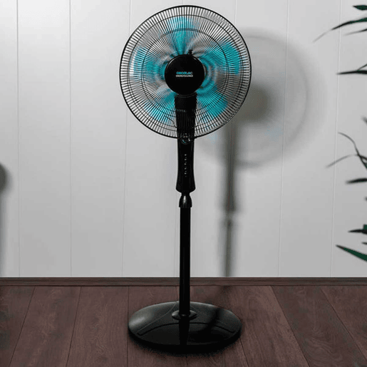Cecotec Ventoinha de pé de 16u2019u2019 com 50 W e temporizador, 4 velocidades, oscilação, silenciosa, altura ajustável, 5 pás e máxima segurança.