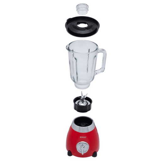 LIQUIDIFICADOR GLASS RETRO - 1,5L - 500W - VERMELHO