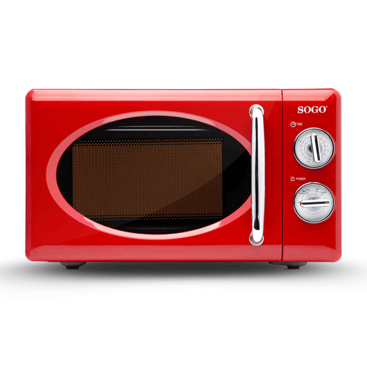 FORNO MICROONDAS SEM GRELHADOR RETRO - 20L - 700W - VERMELHO