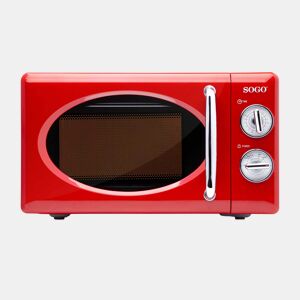 FORNO MICROONDAS SEM GRELHADOR RETRO - 20L - 700W - VERMELHO