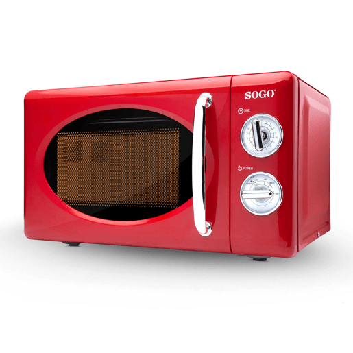 FORNO MICROONDAS SEM GRELHADOR RETRO - 20L - 700W - VERMELHO