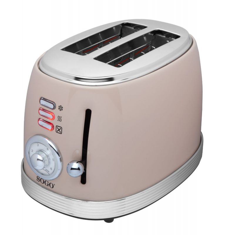 SOGO TOSTAD-2 BOCAS ANCHAS DISEÑO RETRO BEIGE-850W