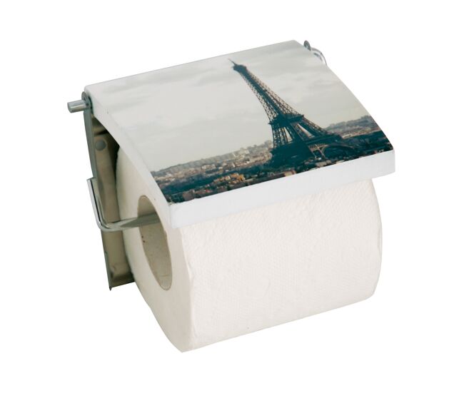 Portarrollos msv "paris" en acero inoxidable 13 x 15 x 11,5 cm