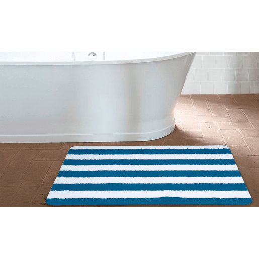 50 x 80 cm Deauville Microfiber Banheiro Carpet Azul