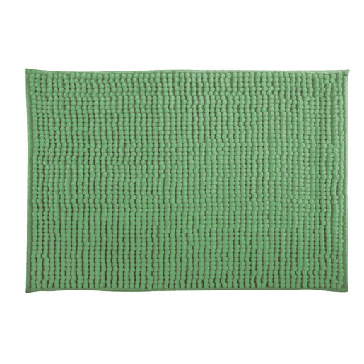 Carpete do banheiro ORUGA de poliéster em cor verde 40 x 60 cm