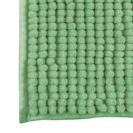 Carpete do banheiro ORUGA de poliéster em cor verde 40 x 60 cm