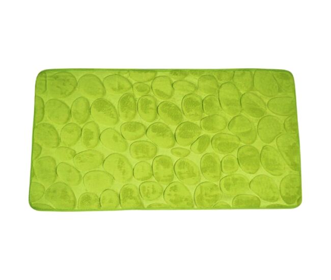 Alfombra de bano de espuma piedras verde 40x60 cm