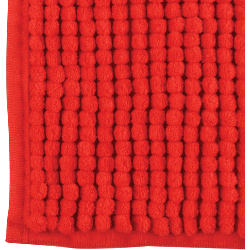 MSV Chenille tapete de banheiro em vermelho 60 x 90 cm