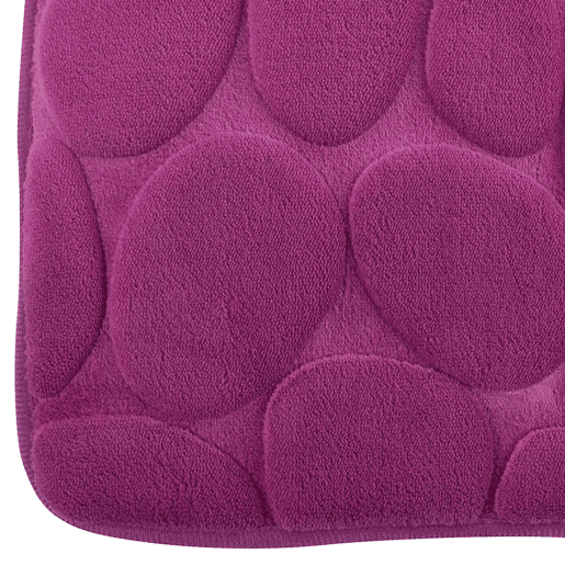 Carpete de banheiro de espuma MSV com Efeito Violet Stones 50 x 80 cm