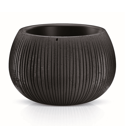 Prosperplast Bowl Plastic With Black Cement Color Deposit, 21,8 (alto) x 37 (largura) x 37 (profundo) CMS