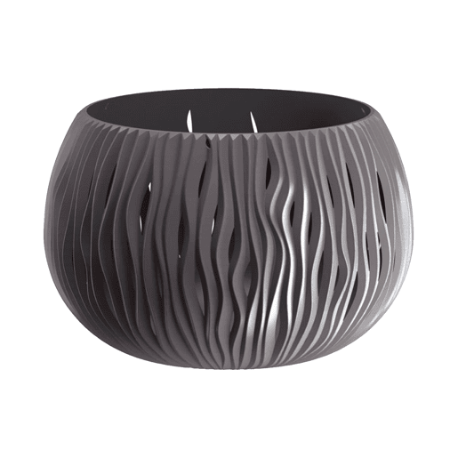 Prosperplast Bowl Plástico arenoso com tanque em antracite, 13,6 (alto) x 18 (largura) x 18 (profundo) cms