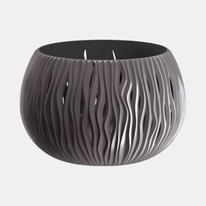 Prosperplast Bowl Plástico arenoso com tanque em antracite, 13,6 (alto) x 18 (largura) x 18 (profundo) cms