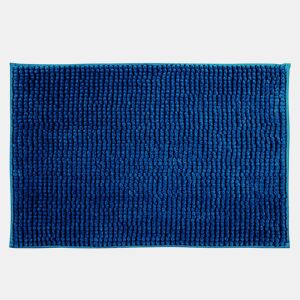 MSV Banheiro Carpet Chenille Microfiber Non -Slip em azul escuro 60 x 90 cm