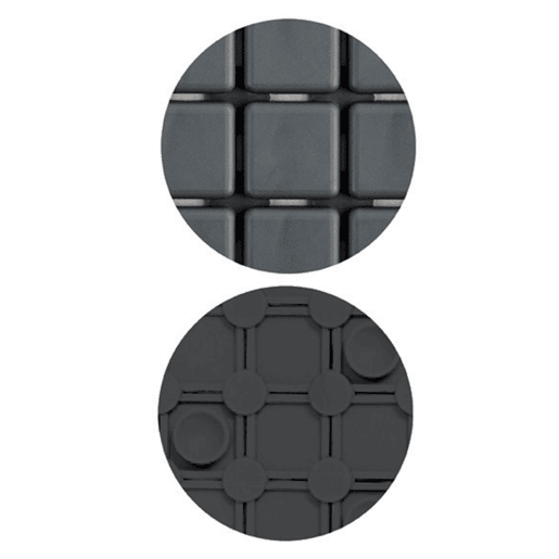 Lote 6 Quadro Non -Slip Carpets, Gray - MSV.