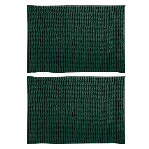 Conjunto de 2 tapetes de banheiro não -deslize em verde 60x90cm