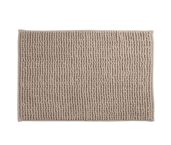 Alfombra de baño msv "chenille" de microfibra en color topo 40 x 60 cm