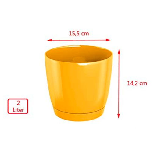 Potão redondo de plástico coubi redonda p em cor branca 15,5 (comprimento) x 15,5 (largura) x 14.2 (altura) cm