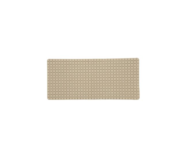 Alfombra de baño anti derapante quadro premium 36x76 cm beige