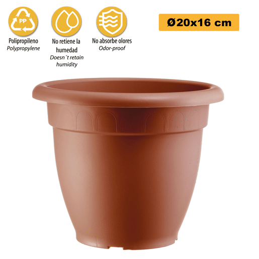 Pote em forma de sino Ø cm 20 terracota