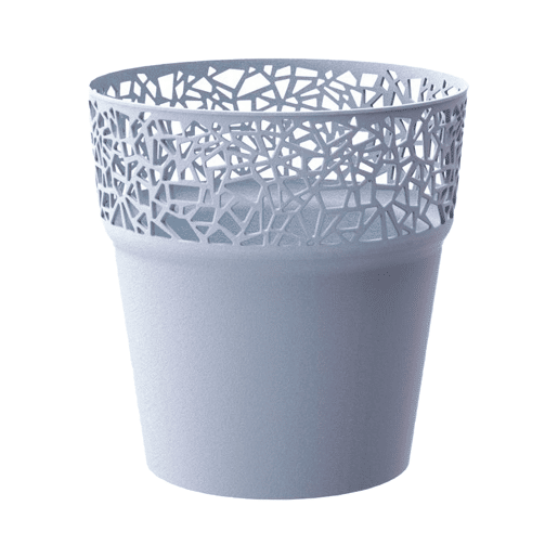 Motes de plástico árvore em gelo cor cinza 14,5 (comprimento) x 14,5 (largura) x 14,8 (alto) cm