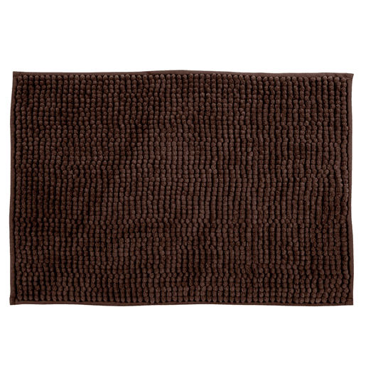 MSV Chenille Carpete de banheiro em cor de chocolate 40 x 60 cm