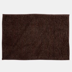 MSV Chenille Carpete de banheiro em cor de chocolate 40 x 60 cm