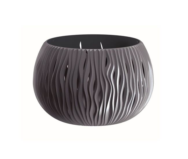 Prosperplast bowl sandy de plástico con depósito en color antracita, 19,5 (alto) x 29 (ancho) x 29 (profundo) cms