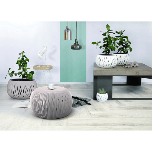 Prosperplast Bowl Plástico arenoso com tanque em antracite, 19,5 (alto) x 29 (largura) x 29 (profundo) cms