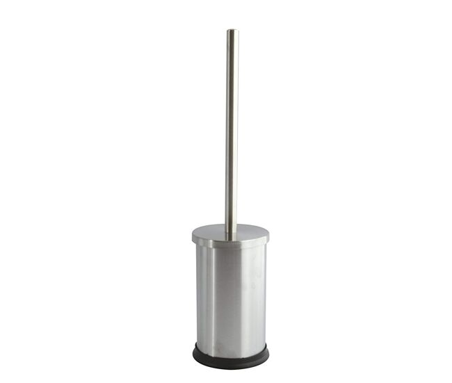 Escobilla inodoro metal y acero inoxidable acabado mate base plástico