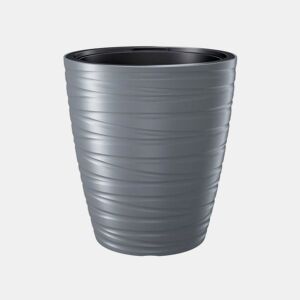 PET com depósito masculino plástico de 16L em pedra cinza 29,6 (comprimento) x 29,6 (largura) x 32,9 (alto) cm