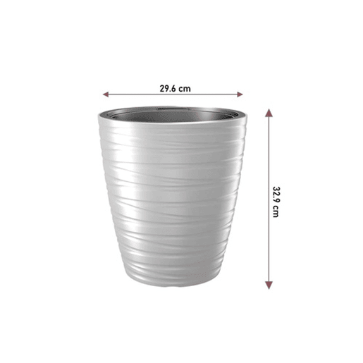 PET com depósito masculino plástico de 16L em pedra cinza 29,6 (comprimento) x 29,6 (largura) x 32,9 (alto) cm