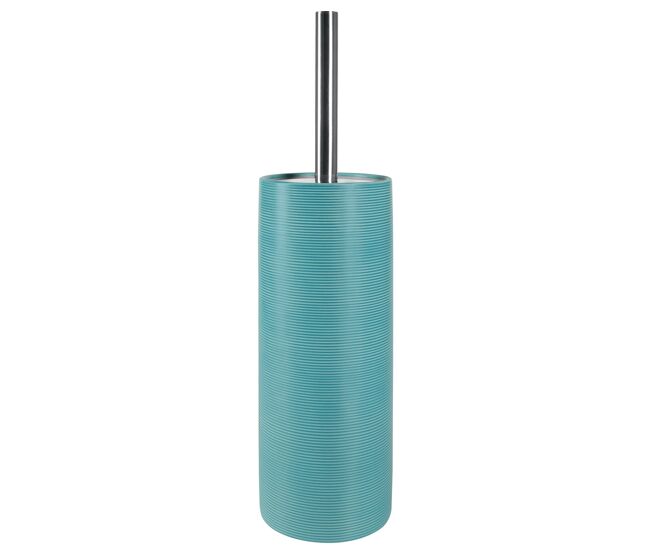 Escobillero de baño spirella "tube ribbed" de gres en color marron ø10,5 x 42 cm