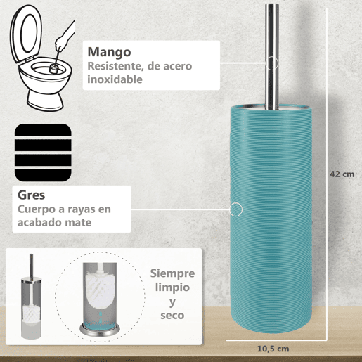 Banheiro de Spirella banheiro tubo com nervuras de marrom marrom Ø10.5 x 42 cm