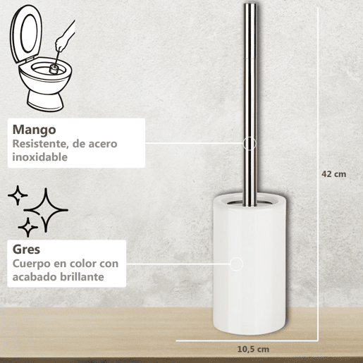 Coleção Spirella Tube, corretor para o banheiro 10,5 x 10,5 x 42,0 cm, porcelana, branco