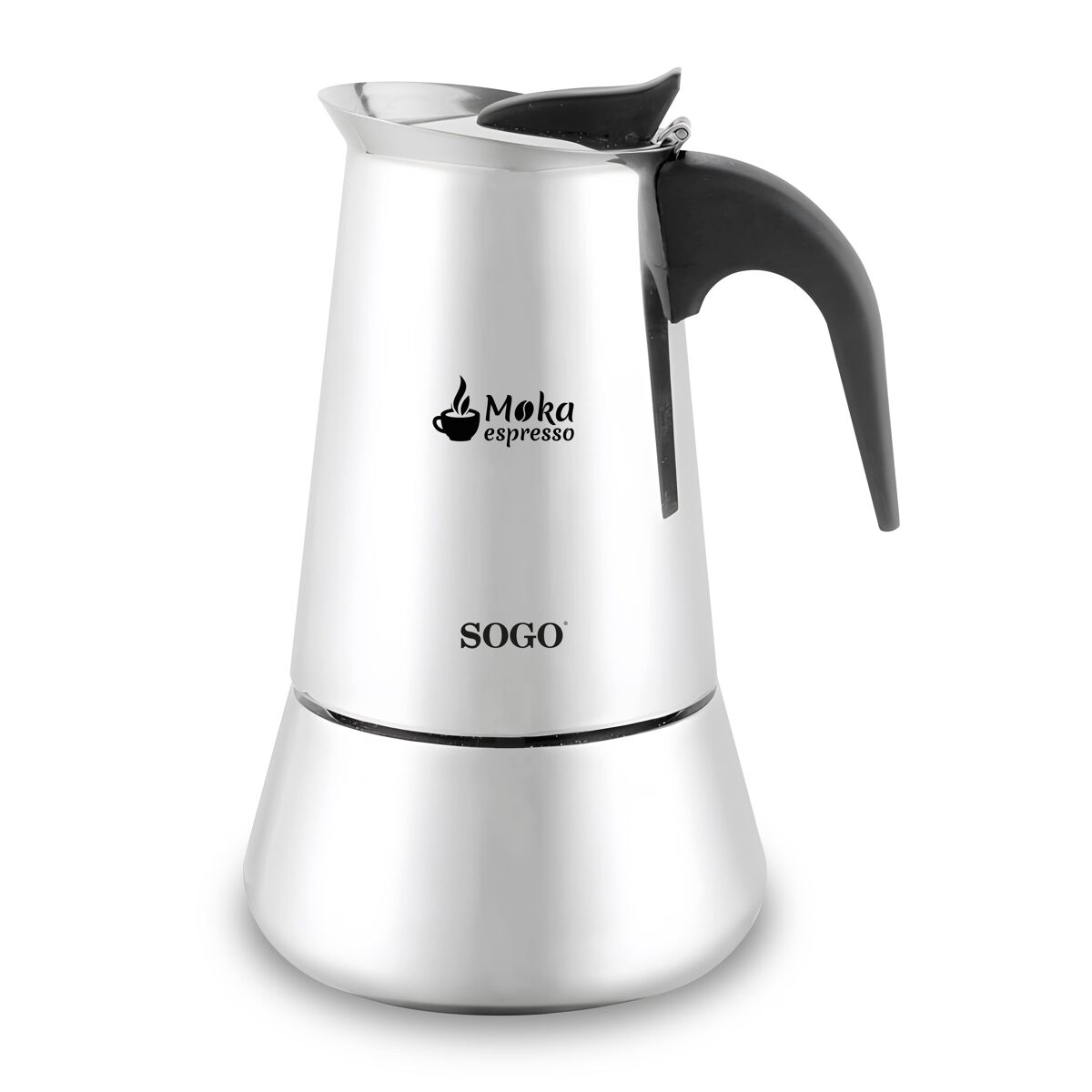 SOGO CAFETERA MOKA INDUCCION 12 TAZAS INOX