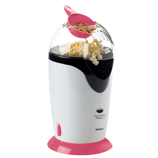 MÁQUINA DE FAZER PIPOCAS SEM ÓLEO - 1200W - COR-DE-ROSA