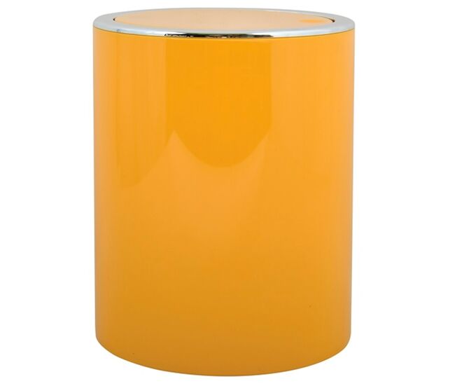 Cubo de basura msv "as kamaka" 6l de acero inoxidable en color amarillo