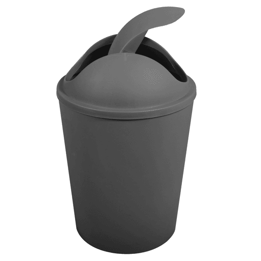 Lixo Ako 5,5L com tampa dobrável cinza