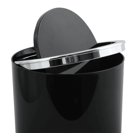 Banho de plástico MSV de lixo de 6 -Liter em preto 18 x 24,2 cm
