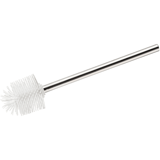 Pincel sobressalente de silicone com alça de aço inoxidável brilhantebranca
